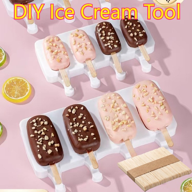 Art Craft With Ice Cream Stick - 50/100 bâtonnets en bois pour glaces,