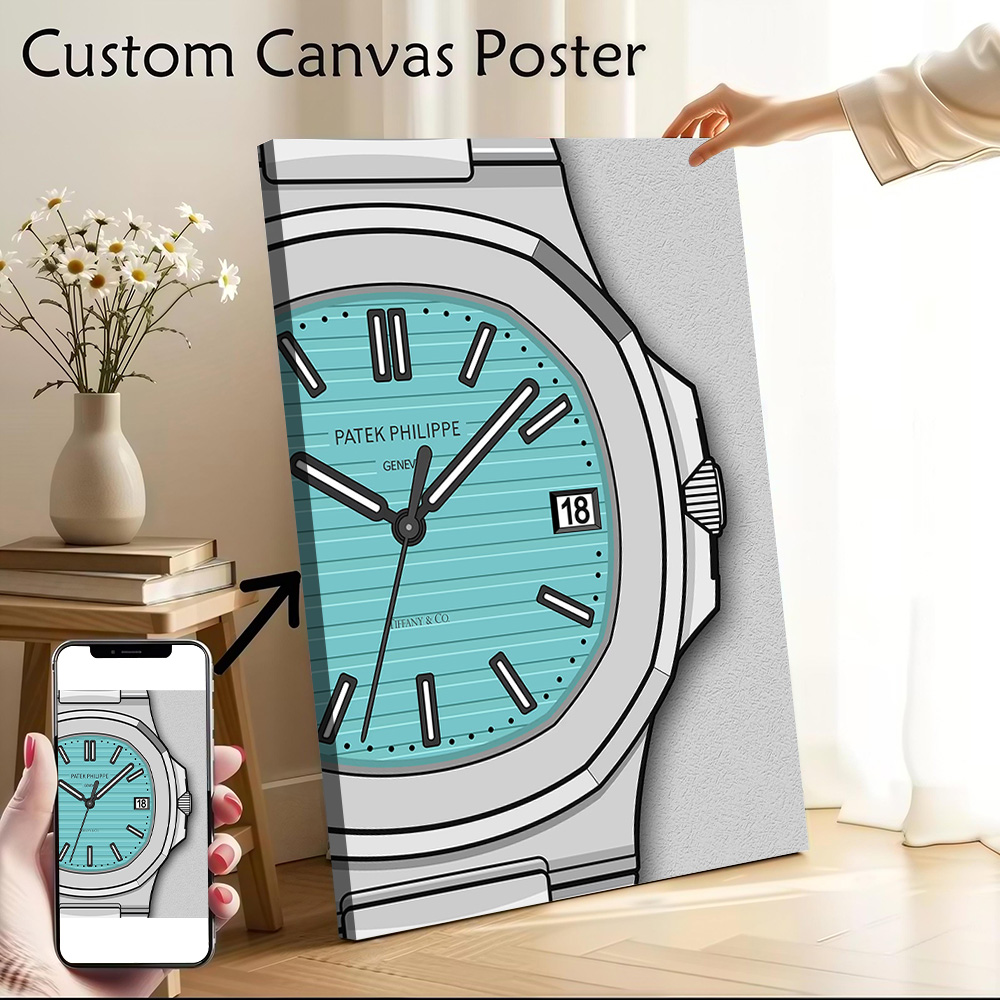 Art Craft Toys - Patek Philippe Cyan Blue Watch Canvas