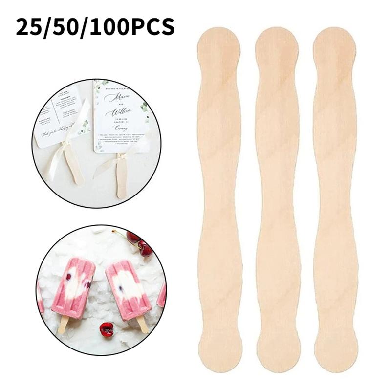 Art Craft With Ice Cream Stick - 25/50/100 bâtonnets en bois pour glaces,