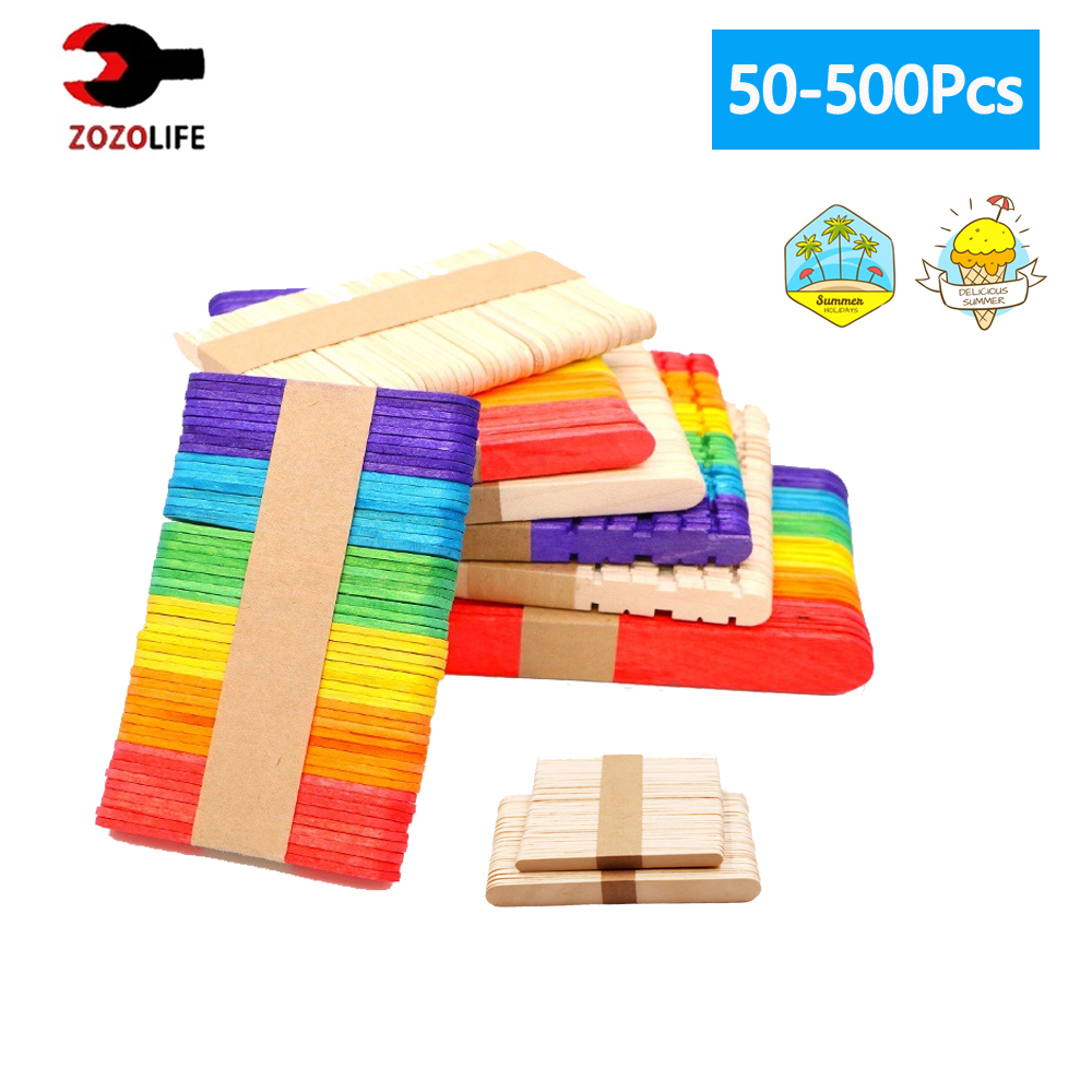 Art Craft With Ice Cream Stick - Bâtonnets à Glace en Bois Naturel,