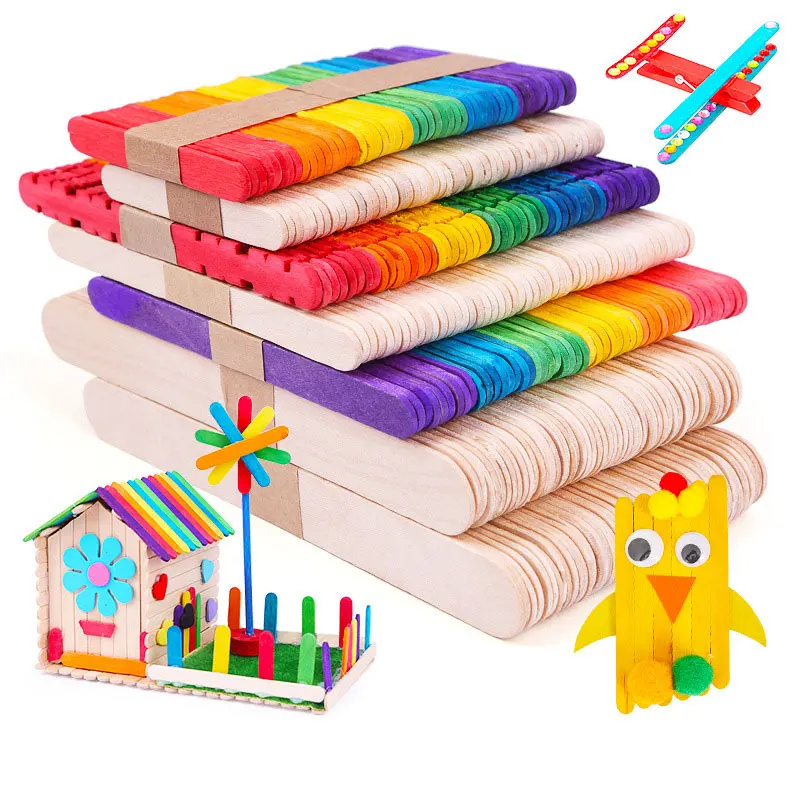 Art Craft With Ice Cream Stick - 50 pièces bâtons de glace en