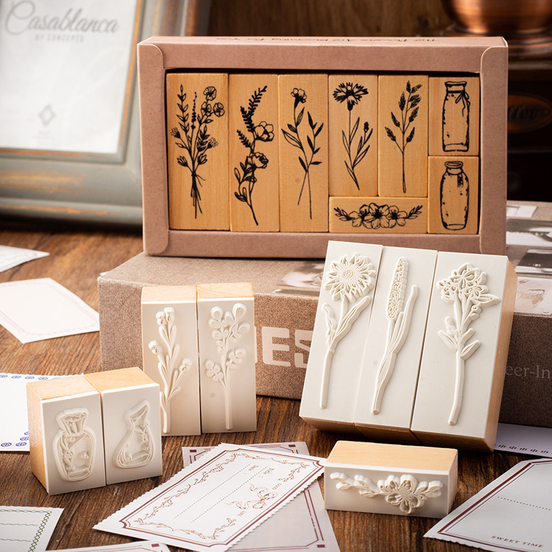 Art Craft Vase - Ensemble combiné en bois de Lotus