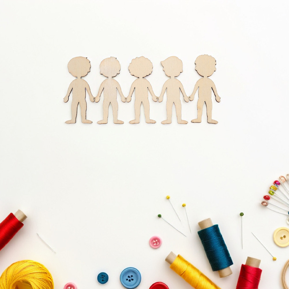 Art Craft For Kindergarten - 100 Pièces de Bois Brut Lisse