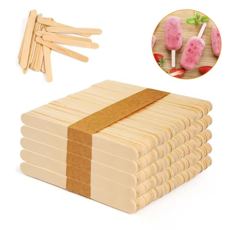 Art Craft With Ice Cream Stick - 100 bâtonnets en bois pour glaces,