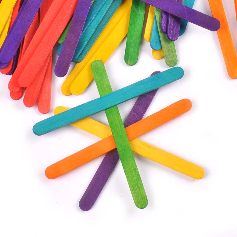 Art Craft With Ice Cream Stick - Bâtonnets à glace en bois naturel