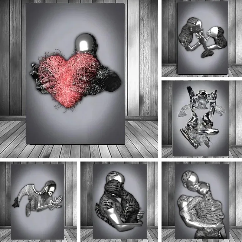 Art Craft Toys - Tableau sur toile abstrait romantique avec