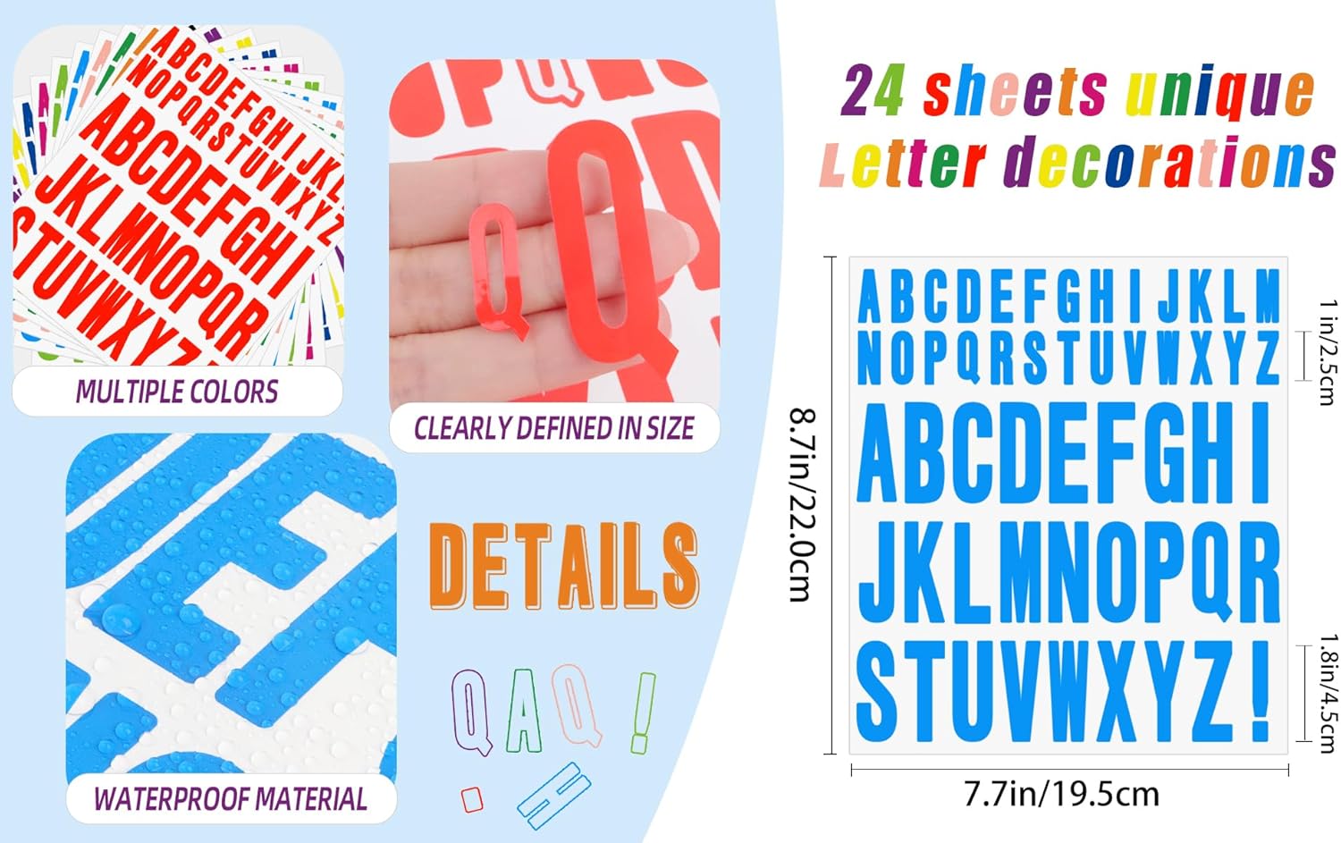 12 feuilles d'autocollants let - Art And Craft Letter Z avis et prix