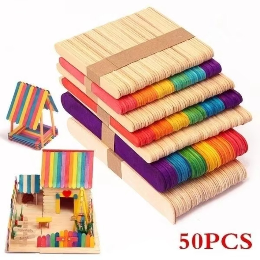 Lot de 50 bâtonnets en bois na - Art Craft With Ice Cream Stick avis et prix