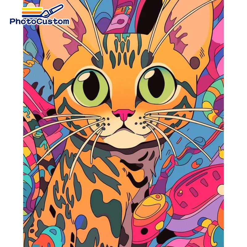 Peinture par numéros Chat Ging - Art Craft Ideas Easy avis et prix