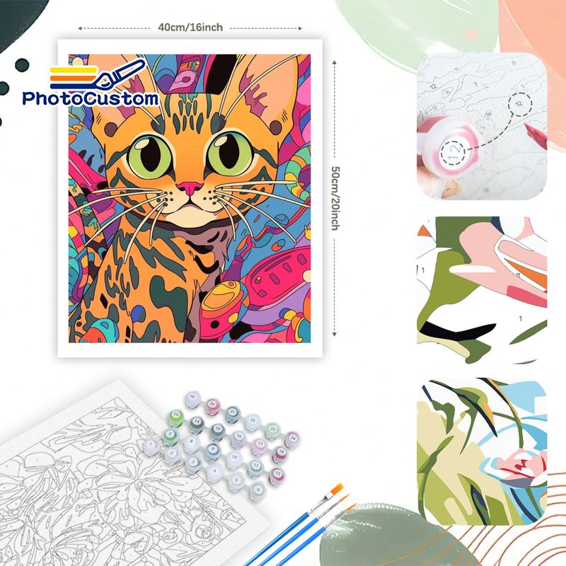 Peinture par numéros Chat Ging - Art Craft Ideas Easy avis et prix