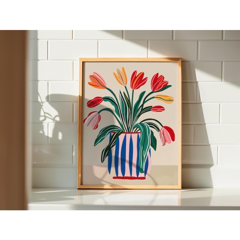 2 tableaux sur toile de fleurs - Art Craft Vase avis et prix
