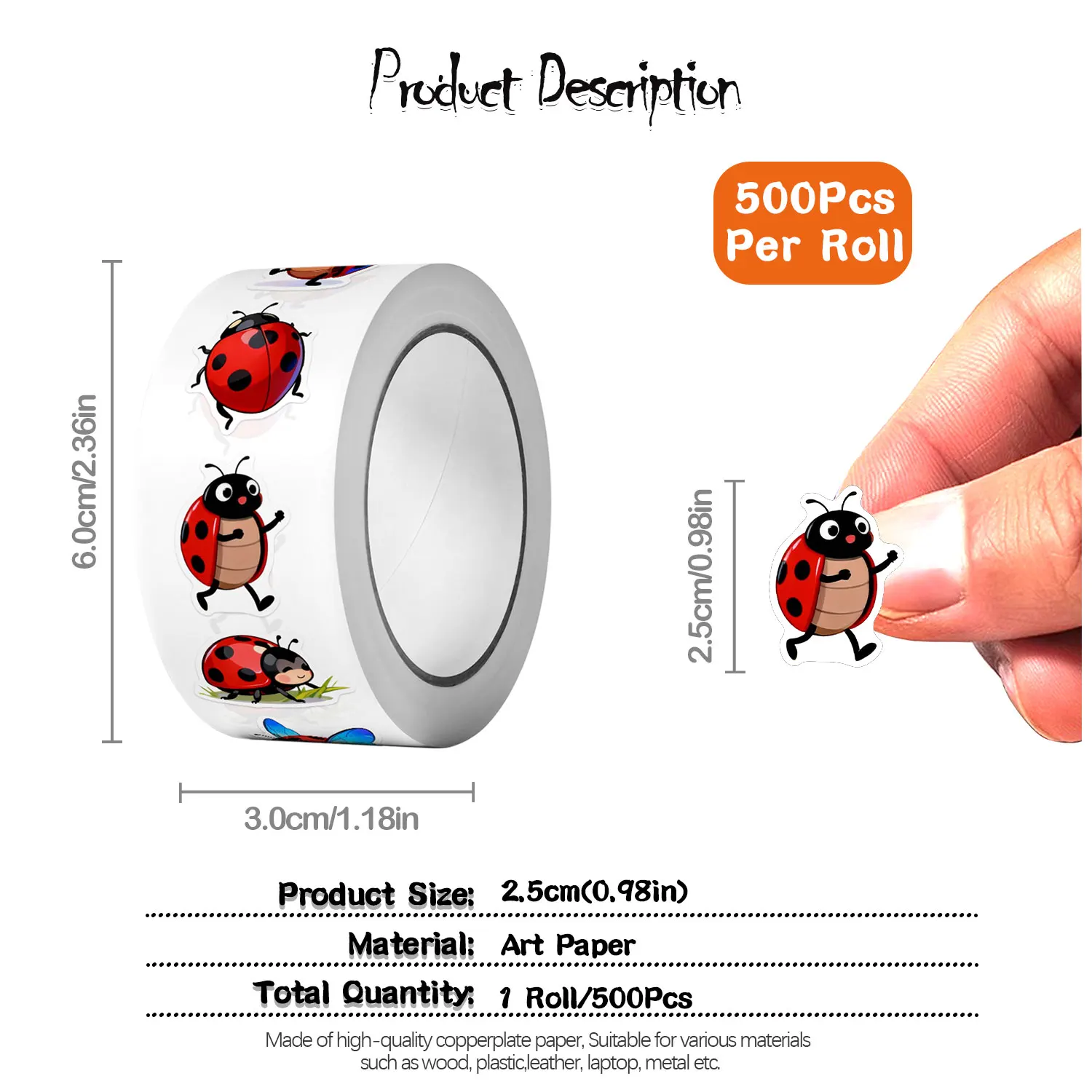 1 rouleau (500 pièces) de 10 a - Art Craft Ladybug avis et prix