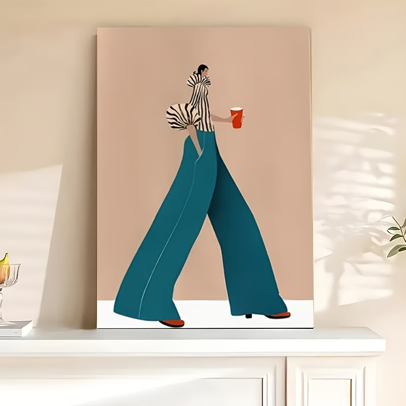Affiche de femme pantalon bleu - Art Craft Toys avis et prix