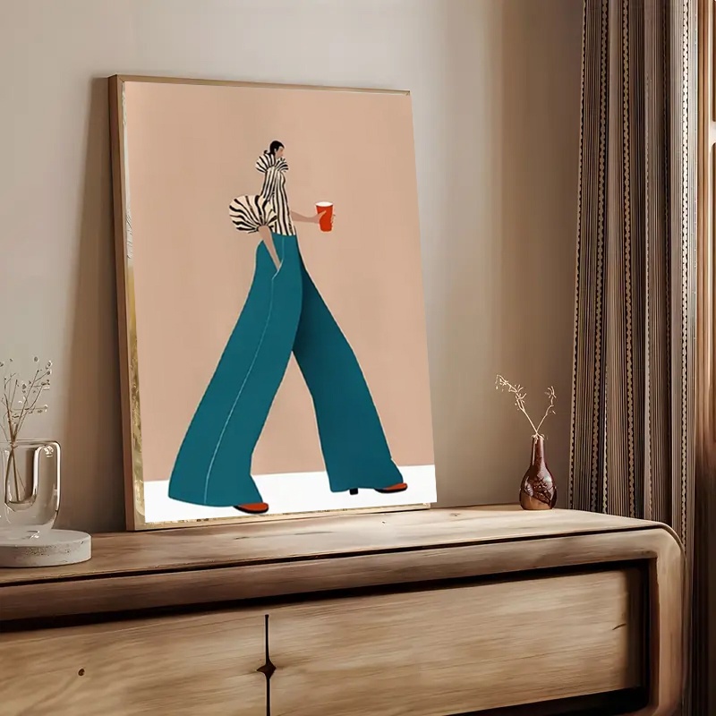 Affiche de femme pantalon bleu - Art Craft Toys avis et prix