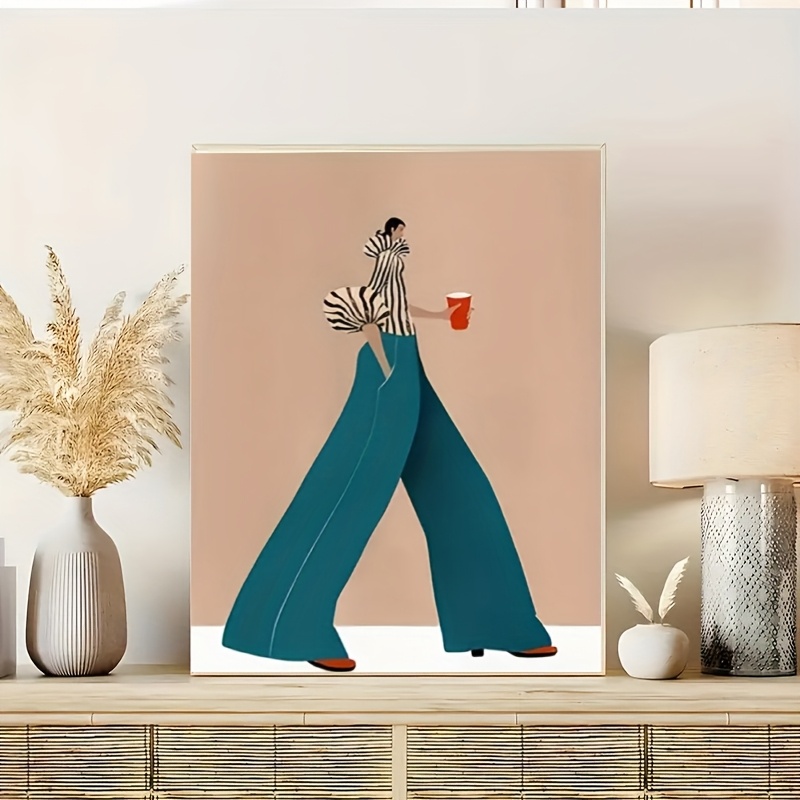 Affiche de femme pantalon bleu - Art Craft Toys avis et prix