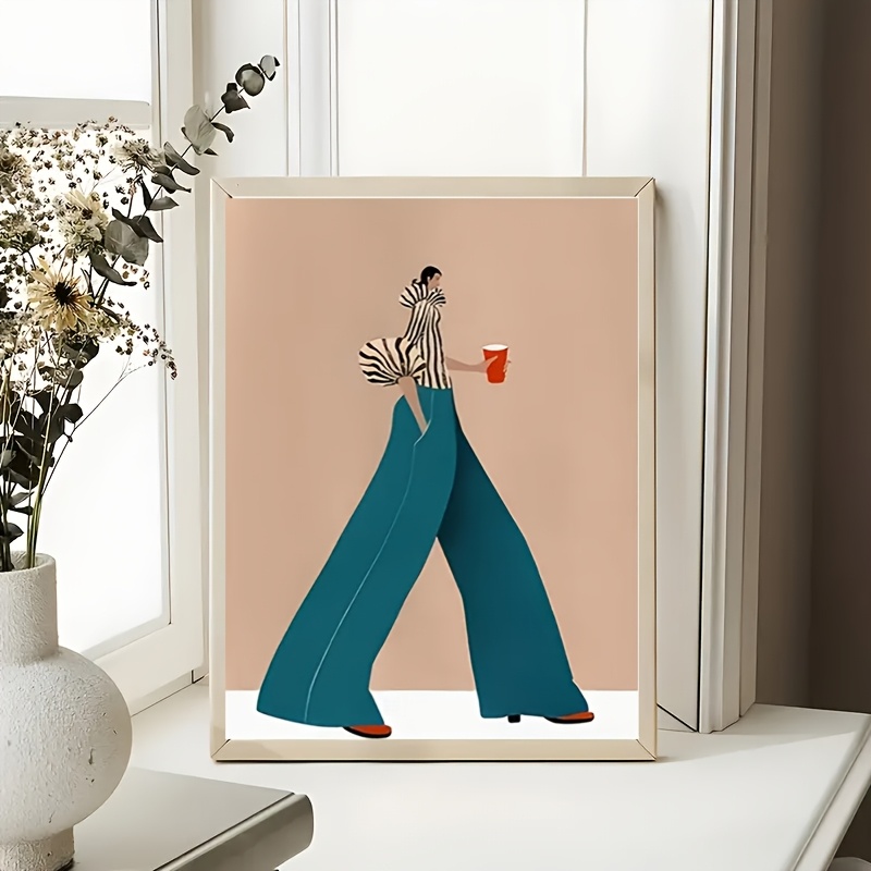 Affiche de femme pantalon bleu - Art Craft Toys avis et prix
